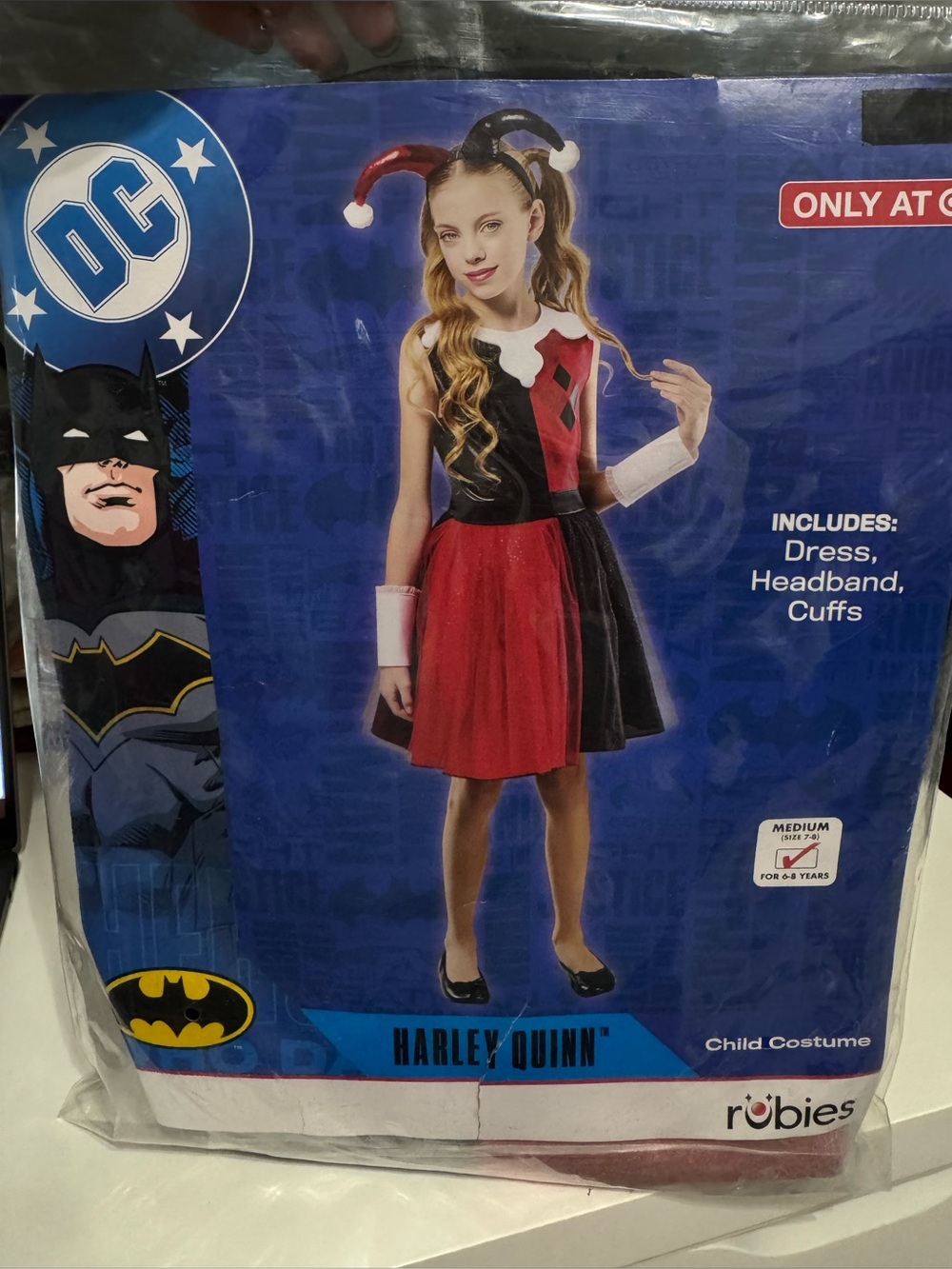 Target Harley Quinn Kids Costume Dress in Red and Black